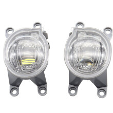 Front Bumper White LED Fog Lights Kit for  RAV4 2026-2027 Fog Bezel Metal Mount Brackets Wires  Relay Set
