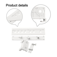 Built-in Refrigerator Slide Rails, Smooth Glide Mobile Shelf Tracks for Easy Access, Space Optimization, White