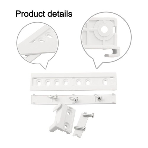 Built-in Refrigerator Slide Rails, Smooth Glide Mobile Shelf Tracks for Easy Access, Space Optimization, White
