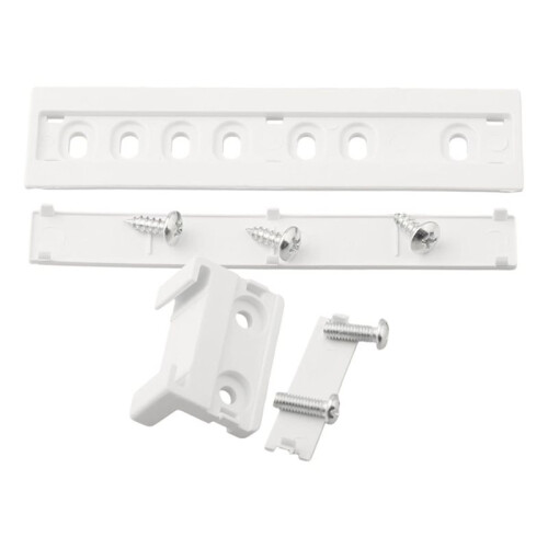 Built-in Refrigerator Slide Rails, Smooth Glide Mobile Shelf Tracks for Easy Access, Space Optimization, White 2