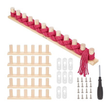 Métier à Tricoter en Laine Épais de 65", Kit de Métiers à Tisser en Bois pour Tissage à la Main de Laine Jumbo, Cadeau de Loisirs Créatifs pour