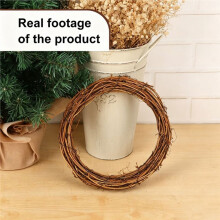 Ensemble de 6 Couronnes en Vigne Naturelle de 8 Pouces, Couronnes en Branches de Vigne Tissées à la Main pour DIY, Décorations de Noël