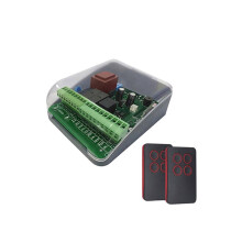 Ensemble de Carte de Contrôle de Moteur Tubulaire avec 2 Télécommandes pour Porte de Garage à Rideau Roulant 433,92mhz