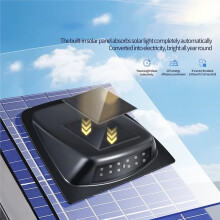 Car Roof Solar LiDAR Cover Light Decoration LED Roof Navigation Wireless Rear End Collision Warning Flashing Light