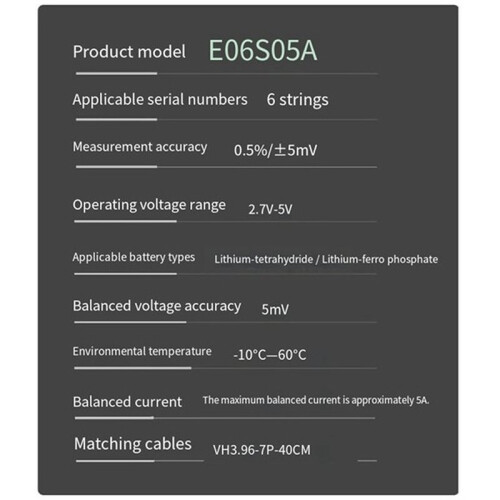 New 6S Lithium Titanate Battery Equalizer with TFT Voltage Display, Battery Voltage Tester 1