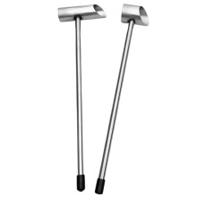 Cucharas de Máquina de Malvavisco de Mango Largo Pequeñas y Grandes, Cuchara de Acero Inoxidable para Azúcar para Partes de Máquina de Algodón de