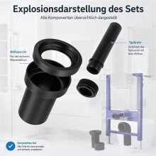 Kit de Connexion de Toilettes, pour Tuyau de Connexion pour Geberit 152.426.46.1, pour Tuyau PE de Diamètre 90/110, Kit D'Insonorisation
