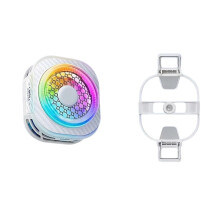 REDMAGIC 8 Pro Magnetic Phone Radiator Fast Semiconductor Cooling Fan with RGB Light for Mobile Gaming White