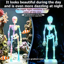 Fish Tank Bubbler Fish Tank Dancing Rocking Skull Ornament Dancing Skull Noctilucent Aquarium Dance Skull Movable Oxygen