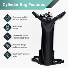 Sauerstoffzylinder Tasche für Rollstühle (D & E Zylinder) - Sauerstofftankträger/Zylinderhalter für die Meisten Sauerstoffzylinder