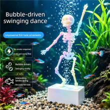 Acuario Burbujeador Adorno de Calavera Que Baila y Rockea Calavera Que Baila Acuario Noctiluminosa Calavera Móvil de Oxígeno