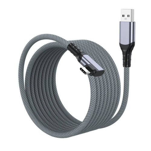 USB A to Type C VR Cable USB C Data Cable Type C VR Link Cable 90 Degree USB3.0 Fast Charging for  Quest 1/2 1