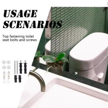 Universal Toilet  Bolt Set, Shockproof Toilet  Replacement Screws, Suitable for Most Standard Toilet Seats