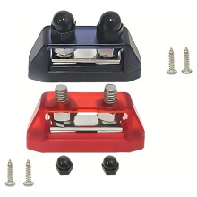M8 Busbar Verdeelpaneel: Dual-Stud Accu Terminal Connector (/Zwarte Schroeven) voor Automotive & Marine
