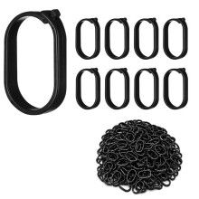 100 Pack Gazebo Curtain Hooks Plastic Shower Curtain Rings Curtain Hanging Ring Press Lock for Outdoor Use