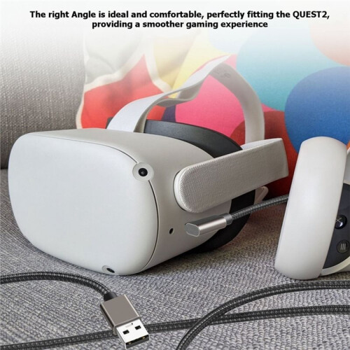 USB A to Type C VR Cable USB C Data Cable Type C VR Link Cable USB3.0 Fast Charging 90 Degree for  Quest 1/2 2