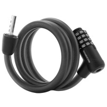 ROCKBROS Bicycle Cable Lock 4 Digit Password Combination Steel Wire Lock PVC Soft Cover Anti-Theft Bike Lock for MTB Road Bike