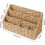 Geweven Postorganisator voor Bureau, Desktop Posthouder Sorteringsmand met Envelop Brief Bestandscompartiment 6
