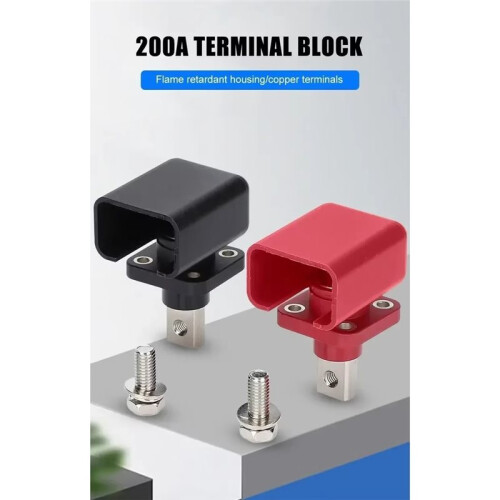 1 Set 120A Lithium Battery Terminal Block High Current for  Inverter Plug Mounted Type Storage Connector 2