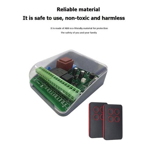 Tubular Motor Controller Board Set with 2 Remotes for Rolling Shutter Garage Door 433.92mhz 2