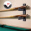 1 Pair Pool Stick Holder Wall Mount Pool Stick Rack Billiard Cue Racks , Baseball Bat Bracket 3