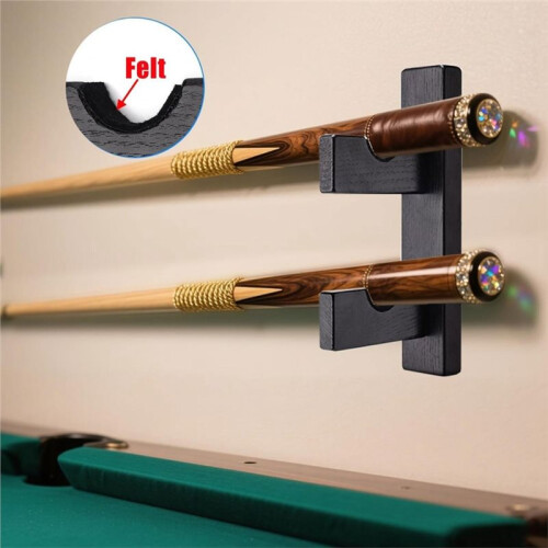 1 Pair Pool Stick Holder Wall Mount Pool Stick Rack Billiard Cue Racks , Baseball Bat Bracket 2