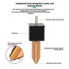 For Flashforge AD5X 0.8mm Nozzle Assembly Integrated Hotend Bimetallic Hardened Steel Kit 3D Printer Accessories