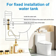 Toilet Tank Bolt Set, Including High-Strength Nuts and Foam Rubber Washers, Universal Leak-Proof Toilet Tank Repair Kit