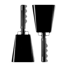 2 Pcs 9 Inch Iron Cow Bells with Handle, Loud Noise Makers for Football, Graduation & Sporting Events