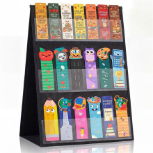 3-Tier Double-Sided Bookmark Display Stand, 6-Pocket Portable Desktop Holder for Bookmarks, Black Desktop Display Rack