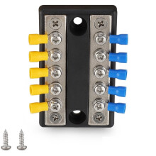 5way Power Distribution Block Bus Bar 12V-48V Busbar Terminal Block 100A Terminal Block for RV Cars Boats Yachts Etc