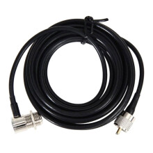 RG58 5M Extension Cable PL259 to SO239 Car Mobile Radio Antenna Mount Kit for TM-261 FT-1802 FT-1807