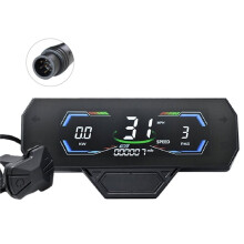 H3C E-Bike Speedometer LCD Display 24V/36V/48V/60V/72V UART Type C Electric Scooter LCD Color Animated Meter 6PIN