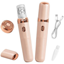 Epilator for Women, 2-in-1 Painless Facial Hair Remover, Rechargeable Electric Built-in LED Light for Sensitive Skin
