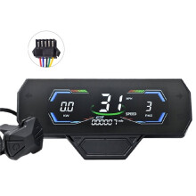 H3C e-Scooter Velocímetro Pantalla LCD 24V/36V/48V/60V/72V UART Tipo C Bicicleta Eléctrica Medidor LCD Color Animado SM5PIN