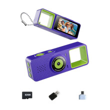 Keychain Digital Camera 0.9inch Screen Retro Keychain Camera 1080 Very Small Camcorder Video Recorder 32G G
