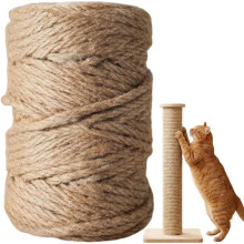 Natural Sisal Rope 50M, 8mm Thick for CatsTree Replacement & DIY Crafts