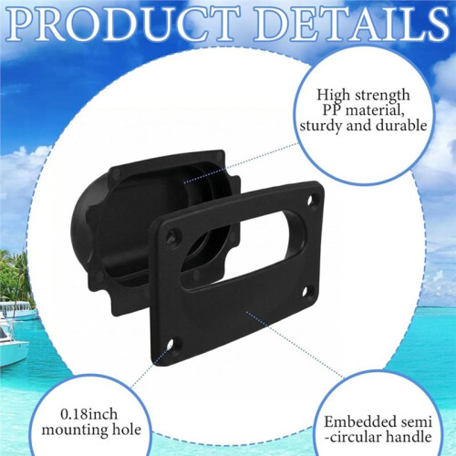 Marine Flush Pull Hatch Handle with Mount Screws Recessed Square Boat Hatch Pull Flush Lift for Boat Decks Hatches Yacht 1
