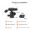 Tripod  for DSLR/Mirrorless/Video Cameras Metal Multi-Axis Adjustment 1/4 Quick-Release Plate 8/3 Nut 8