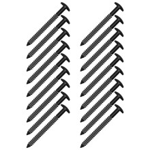 3 Inch Vinyl Shutter Fasteners 18 Pack Black Vinyl Shutter Pins Replacement Anchors Spikes for Home DIY Shutter Repair