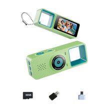Keychain Digital Camera 0.9inch Screen Retro Keychain Camera 1080 Very Small Camcorder Video Recorder 32G F