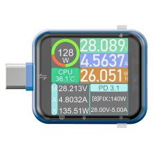 T3P Touch Control USB Power Tester Digital Voltmeter Ammeter Power Capacity USB Tester for Type C Phone Charger