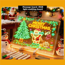 LED Tekenbord voor Kinderen Magische Licht Schoolbord met Nachtlamp Herbruikbaar Acryl Bericht Doodle Speelgoed
