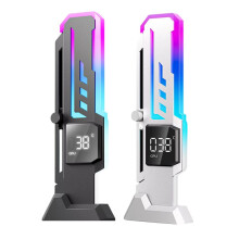2X Z-X7 PRO ARGB GPU Holder Bracket with Digital Temperature Display 5V 3Pin ARGB Card Holder Adjustable Height