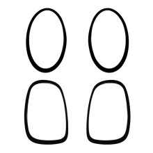 Front Headlight and Rear Tail Light Surround Trim Set for Cooper F55 F56 F57 2014-2021 Accessories