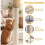 4 Pack M8 Cat Scratching Post Replacement, 15.7 in Sisal Posts Natural Sisal Rope, Thick Cardboard Core, Easy Install 4