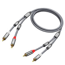 Cavo Audio 2RCA A 2RCA, Particelle Anti-Rumore, Intrecciato In Nylon, Durevole per DVD/PC/TV/Amp/Subwoofer/Altoparlante