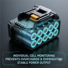 BL1830 Battery Case for 18V DIY 1860 1850 Shell Box with BMS PCB Board Charging Protection LED Digital BL1840