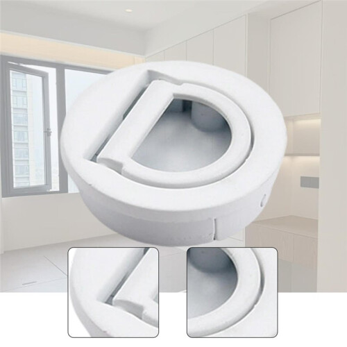 Door Pull Handle Flush Recessed Ring Pull Handle Concealed Zinc Alloy for Wardrobe and More 1