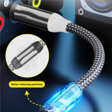 Cavo Audio 2RCA A 2RCA, Particelle Anti-Rumore, Intrecciato In Nylon, Durevole per DVD/PC/TV/Amp/Subwoofer/Altoparlante